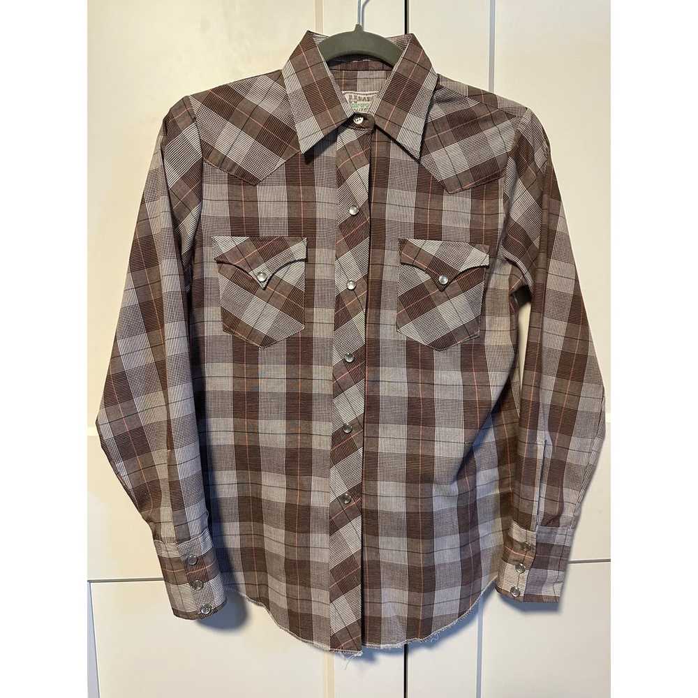 146. Vintage H Bar C Ranchwear top; plaid; Size S… - image 2