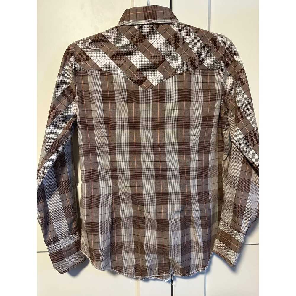 146. Vintage H Bar C Ranchwear top; plaid; Size S… - image 3