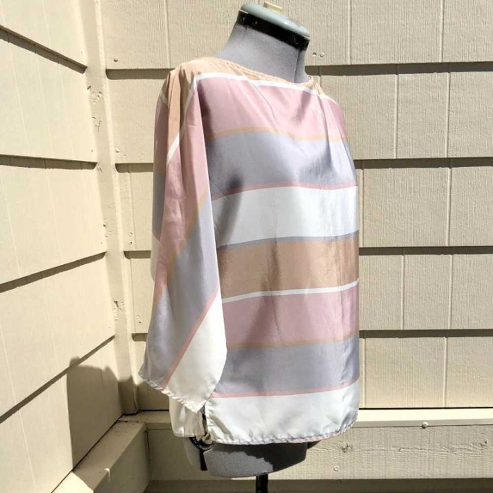 L Rothschild Vintage 80s Striped Blouse - image 2