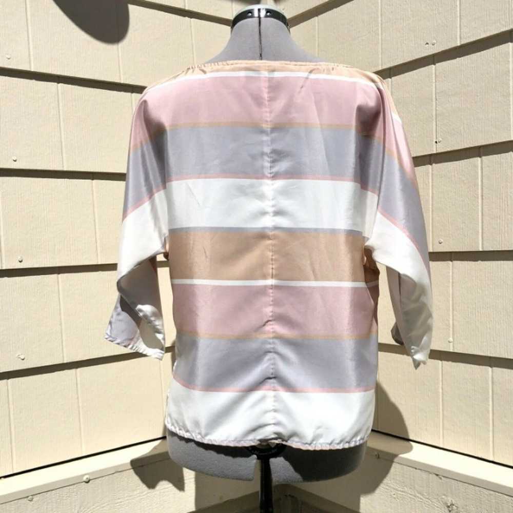 L Rothschild Vintage 80s Striped Blouse - image 4