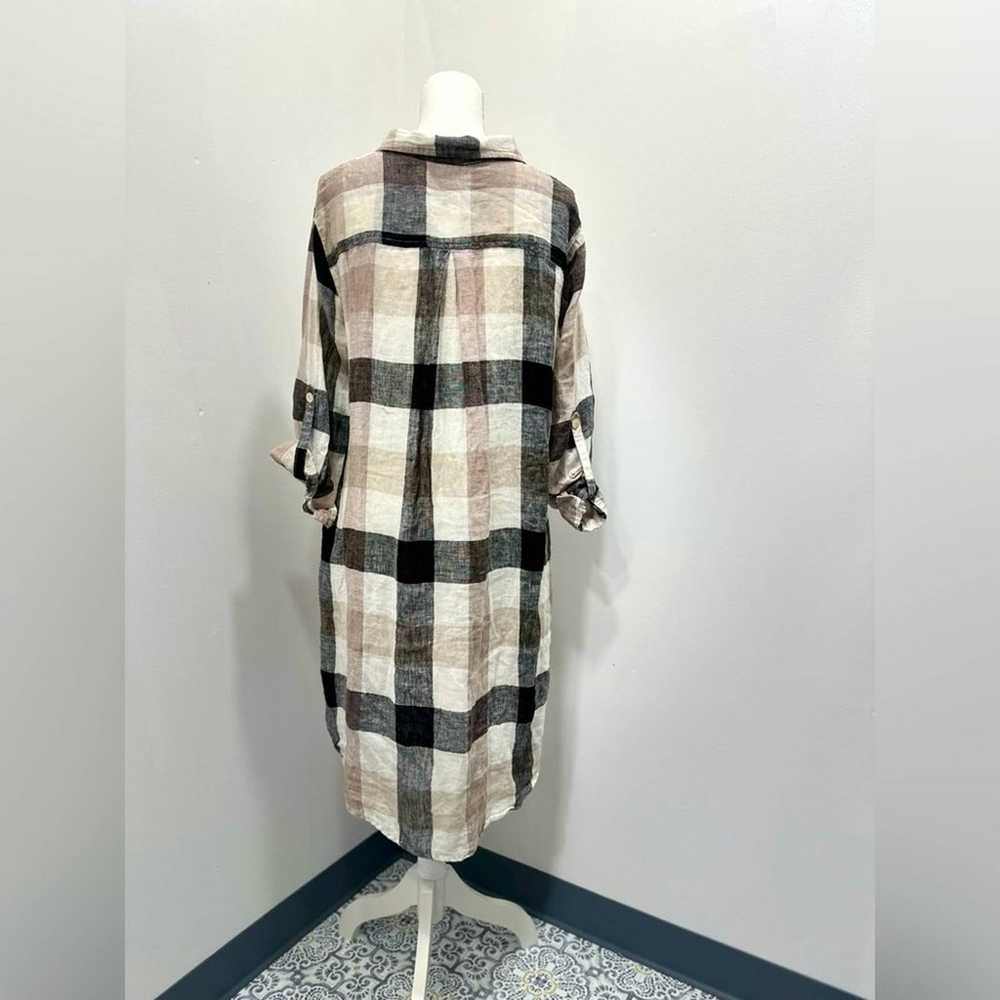 Match Point Linen Buffalo Plaid Dress - image 2