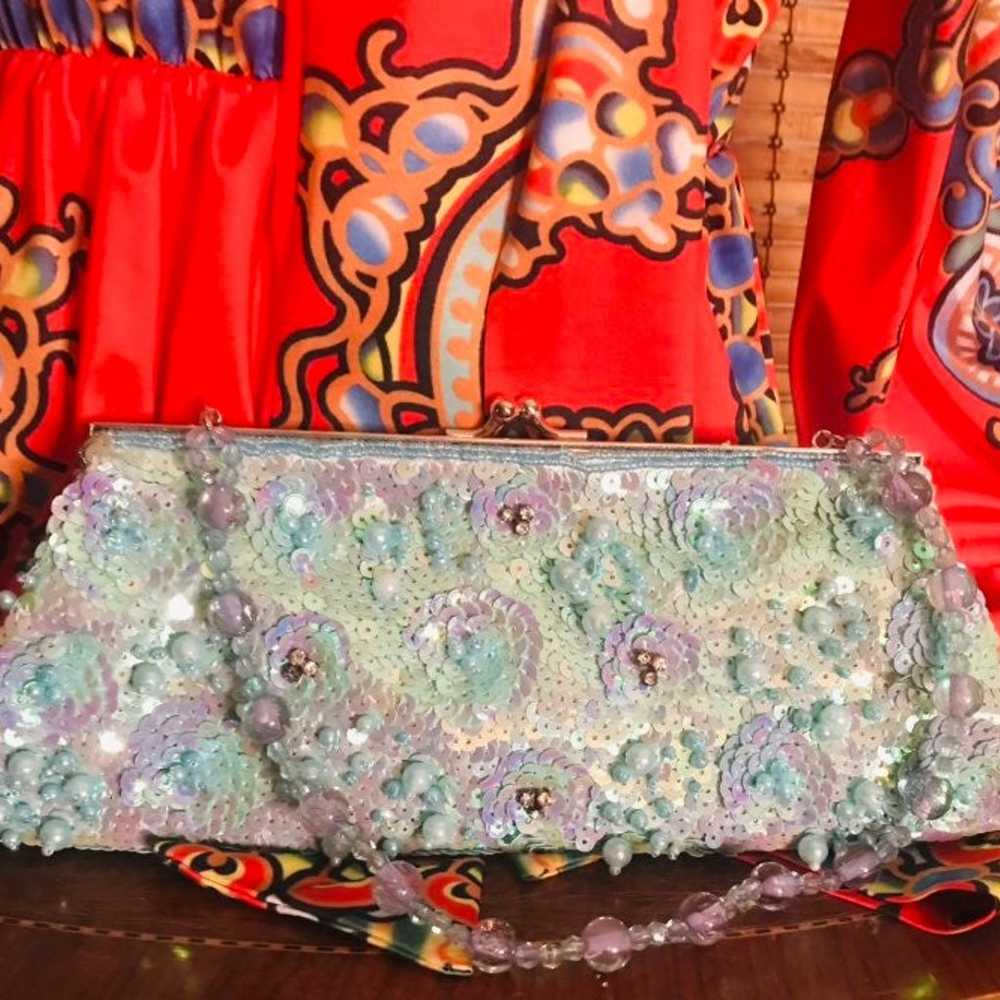 Super fun Vintage top and new fun beaded bag - image 2