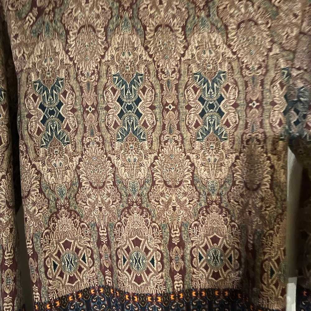 Boho blouse size S. Beautiful Browns and creams . - image 3