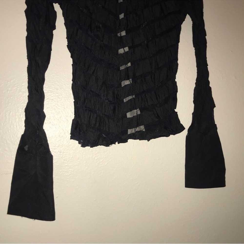 Vtg 90s/Y2K Dark Academia/Gothic Sheer Body-Con G… - image 8