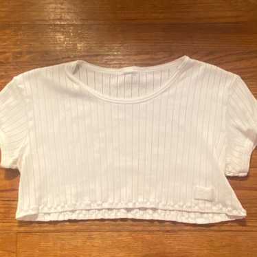 vintage Y2k DKNY white cropped top