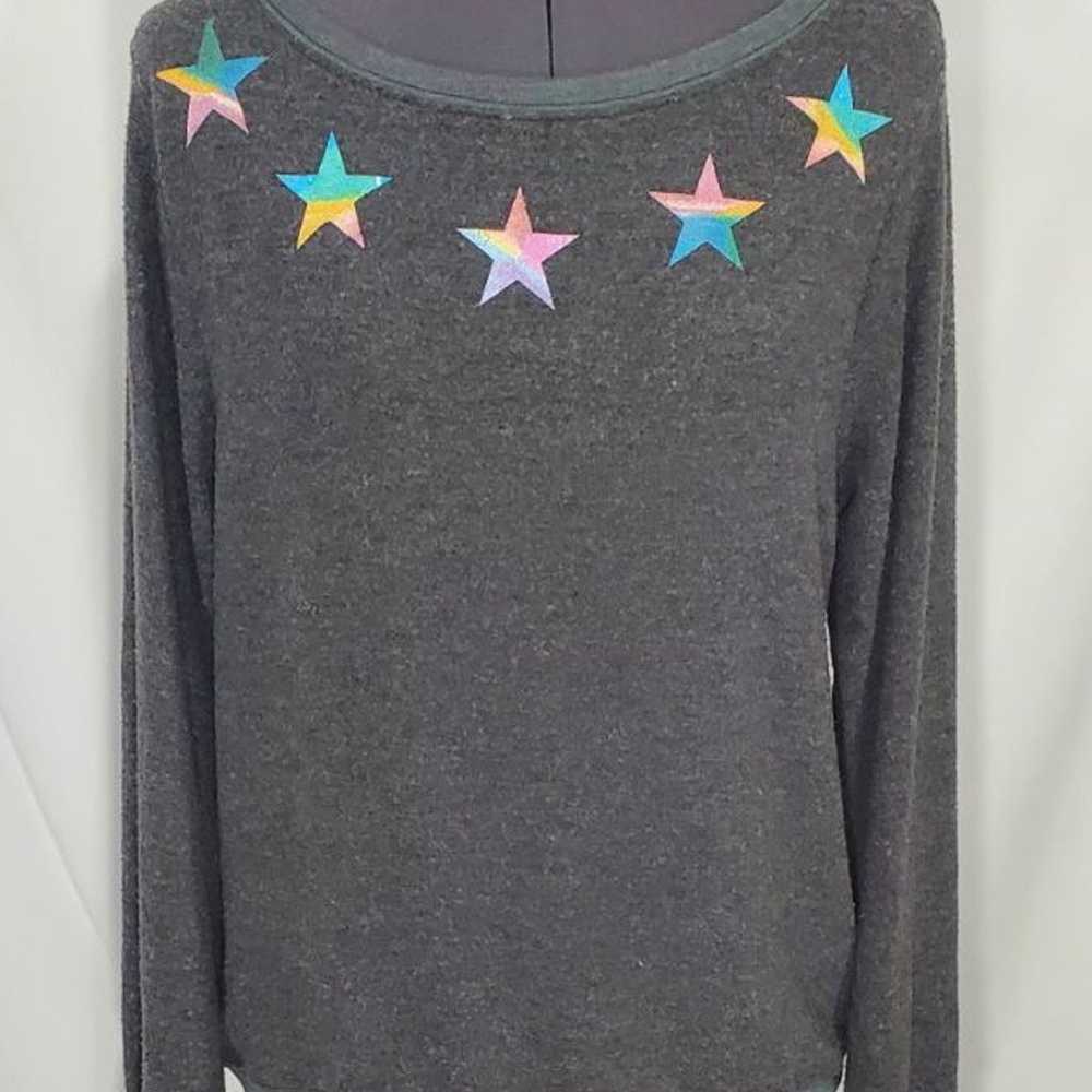 Wildfox Rainbow Star Roadtrip Sweatshirt - image 1