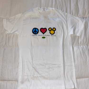 VINTAGE DEADSTOCK 90S DISNEY STORE PEACE LOVE MIC… - image 1