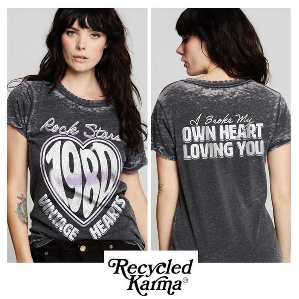 RECYCLED KARMA Vintage Hearts Rock Tee RK-19 - image 2