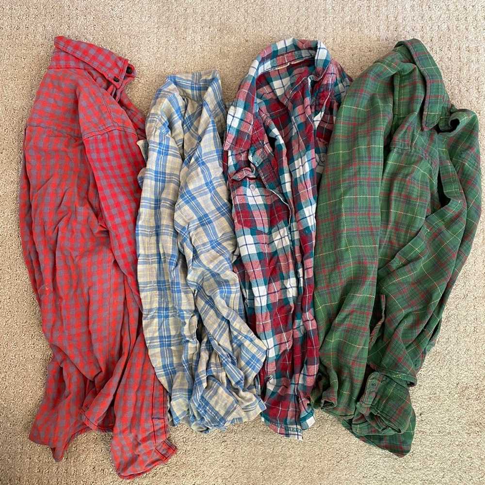 Four Vintage Flannels - image 2