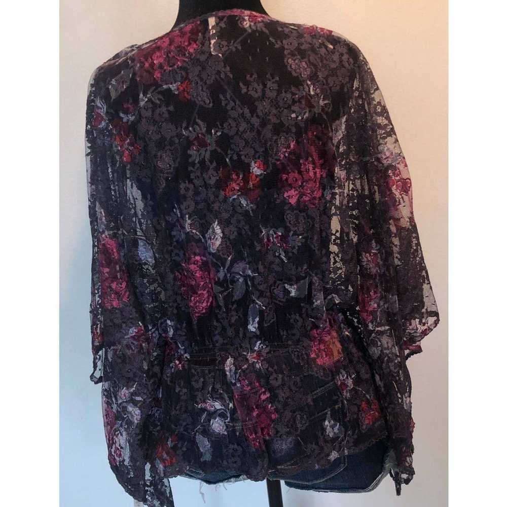 Free People-Floral Boho Ruffle Blouse-S - image 4