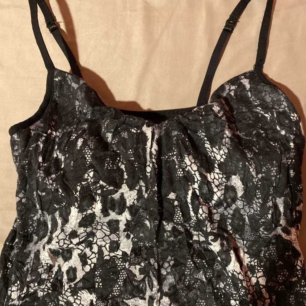 Black and Grey Lace Cami Top - image 2