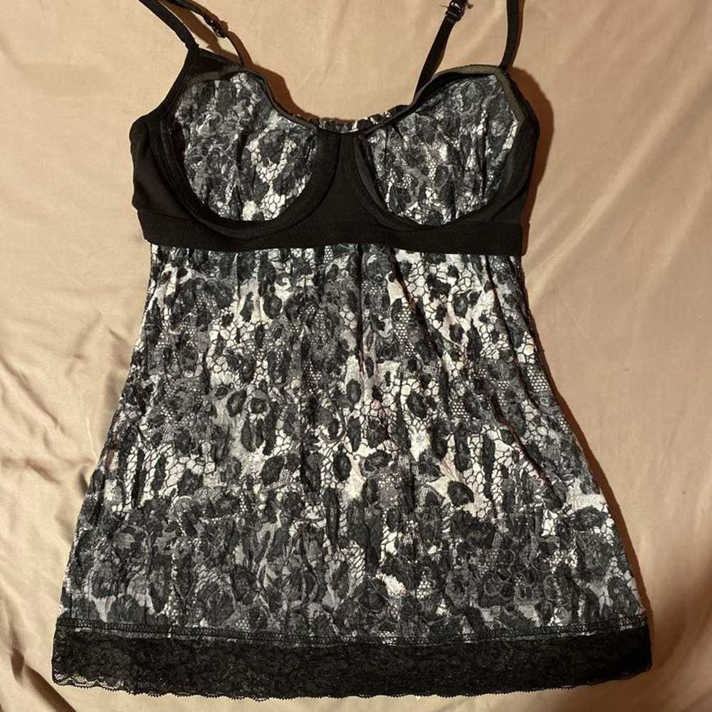 Black and Grey Lace Cami Top - image 3