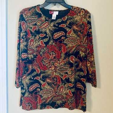 Vintage JM Collection Paisley Top - image 1