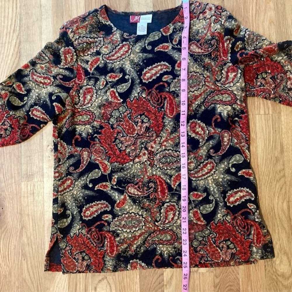 Vintage JM Collection Paisley Top - image 7