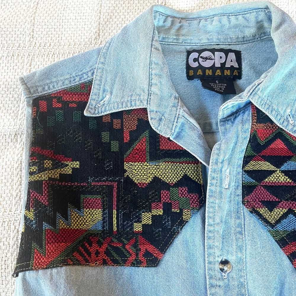 VINTAGE Copa Bana Jean Top - image 2