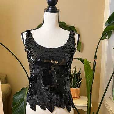 Vintage Oleg Cassini Sequin Top - image 1