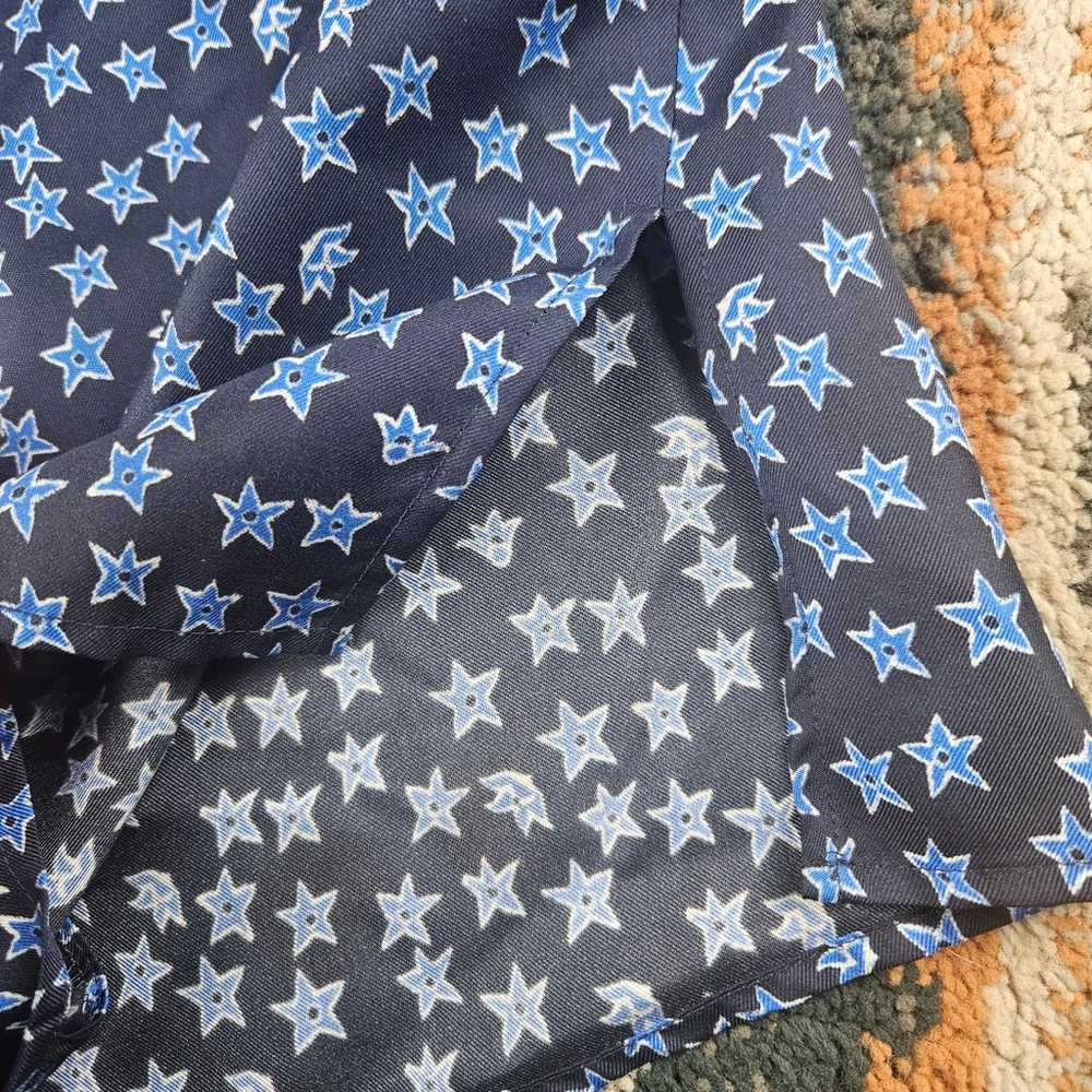 Whistles size 10 button up star design lounge shi… - image 10