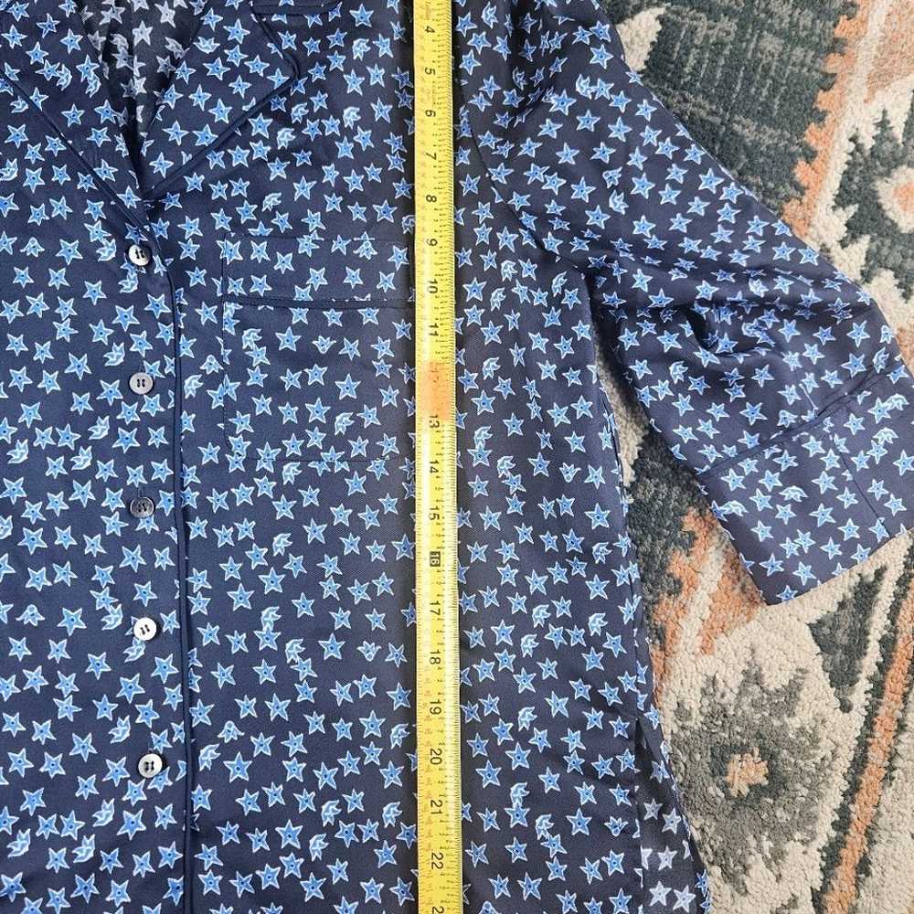 Whistles size 10 button up star design lounge shi… - image 6