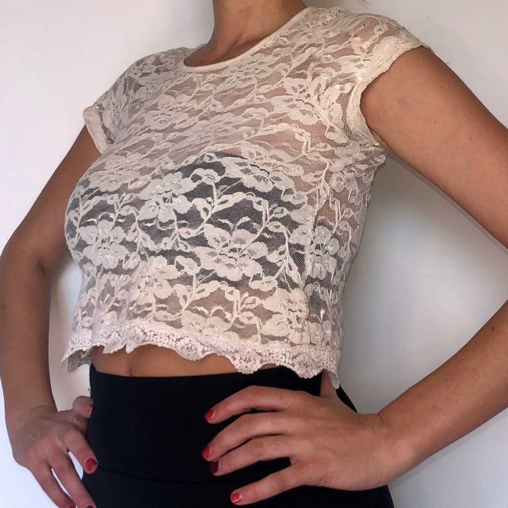 Dilemma lace crop top - image 1