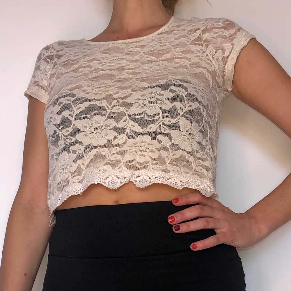 Dilemma lace crop top - image 2