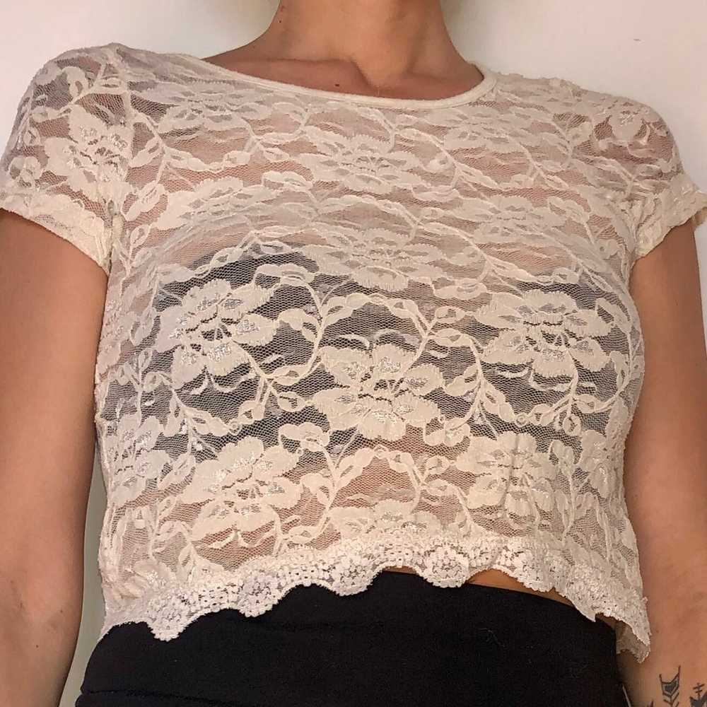 Dilemma lace crop top - image 3