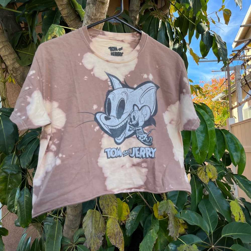 Tom and Jerry graphic tie dye cropped T-shirt ! - image 1