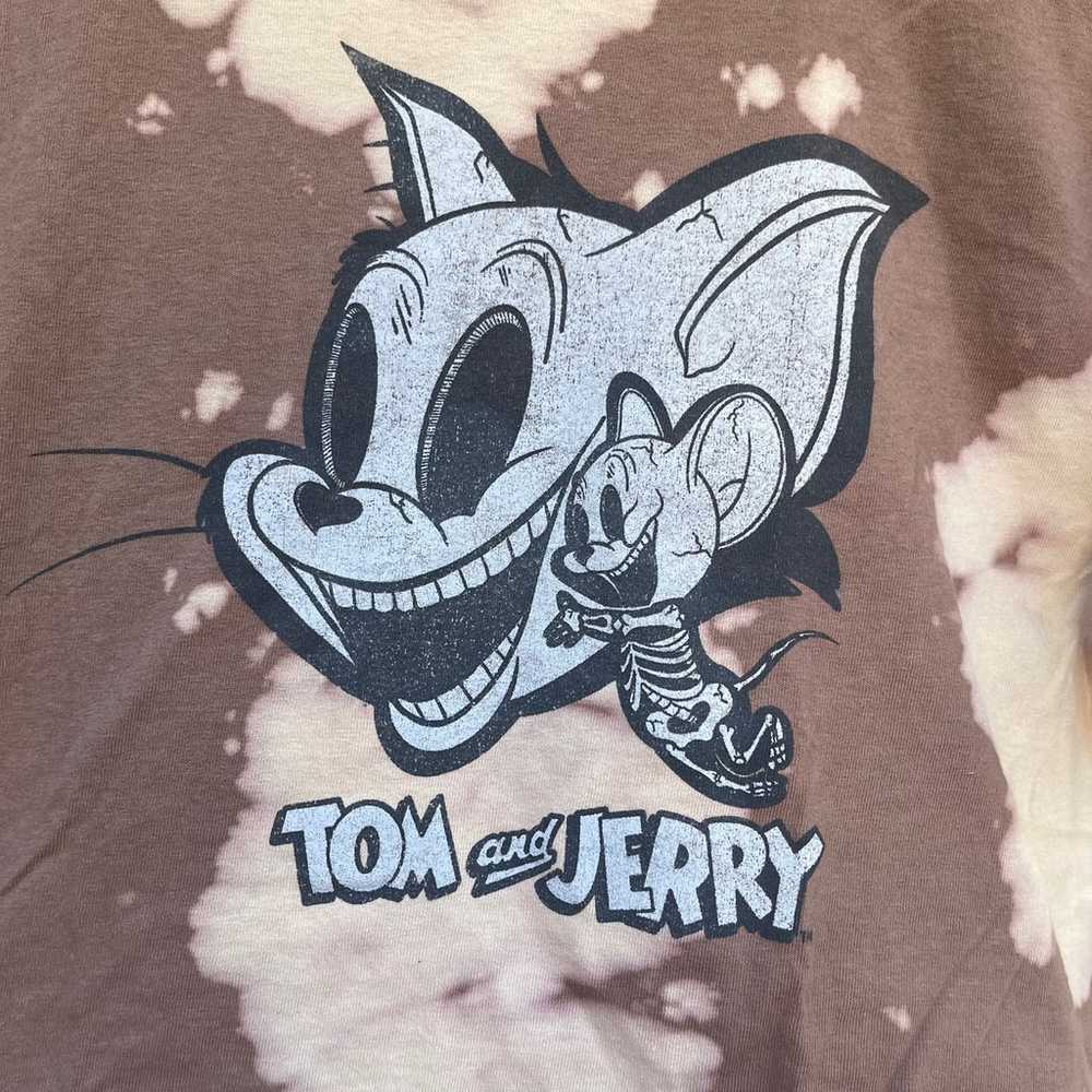 Tom and Jerry graphic tie dye cropped T-shirt ! - image 2