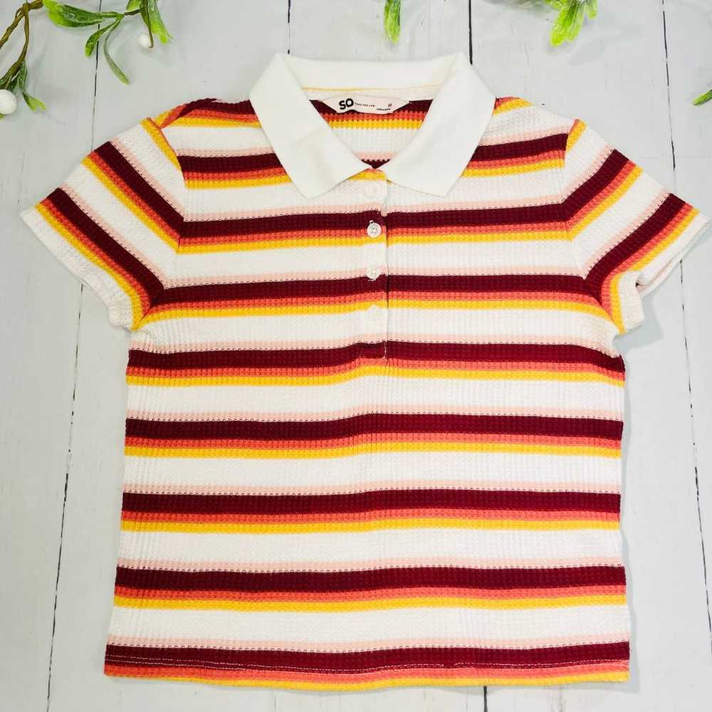 SO Goods for Life Vintage Inspired Crop Polo Shir… - image 1