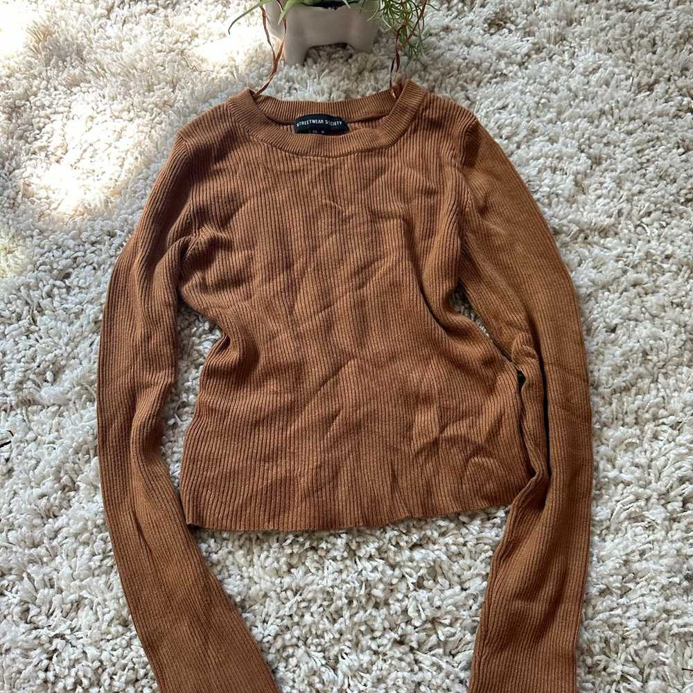 Streetwear Society ribbed knit vintage casual pre… - image 1