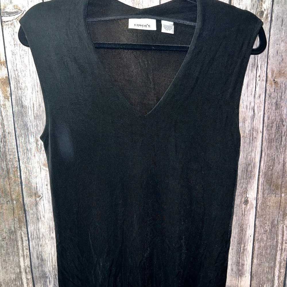 Chico Traveler’s black tank top, size 1, vintage - image 1