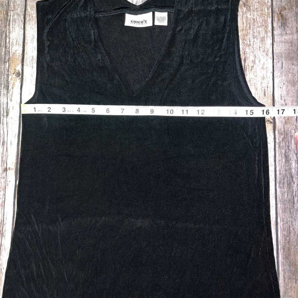 Chico Traveler’s black tank top, size 1, vintage - image 5