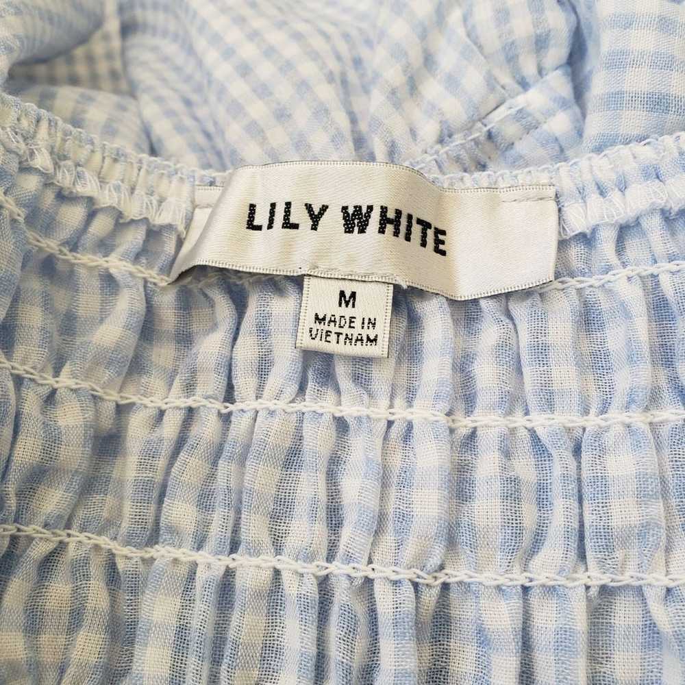 Lily White Gingham Peplum Top - image 4