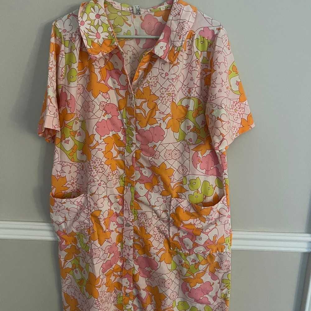 Retro vintage shirt dress for woman - image 3