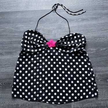 Vintage Y2k Victoria's Secret sheer polka dot hal… - image 1