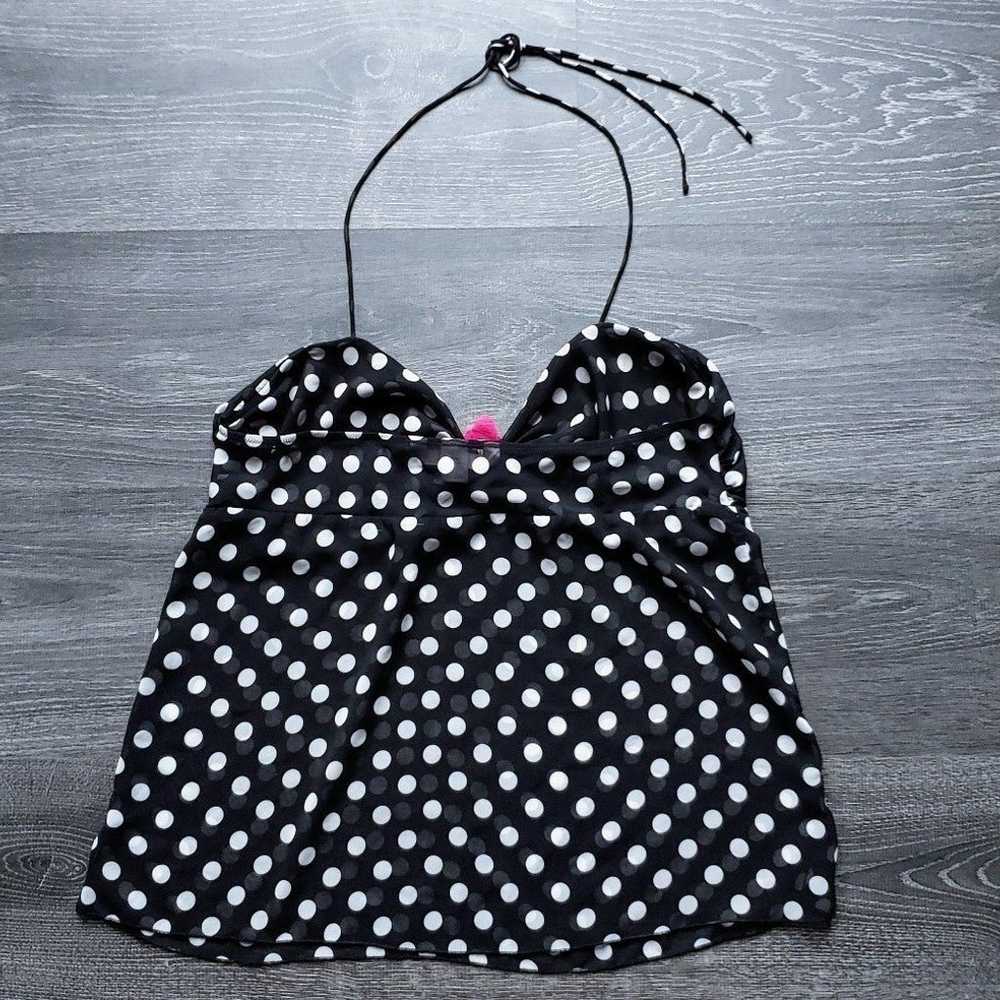 Vintage Y2k Victoria's Secret sheer polka dot hal… - image 2