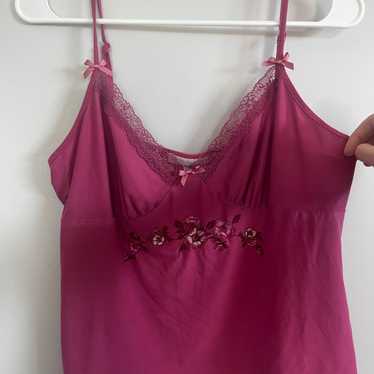 Vintage Pink-purple lacey tank top