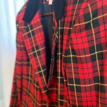 Vintage 80s Plaid check blazer - image 1