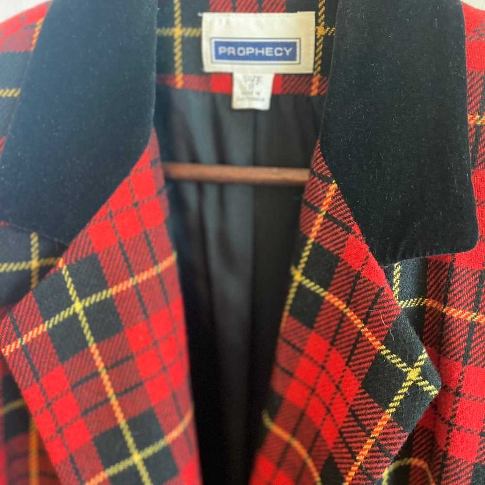 Vintage 80s Plaid check blazer - image 3