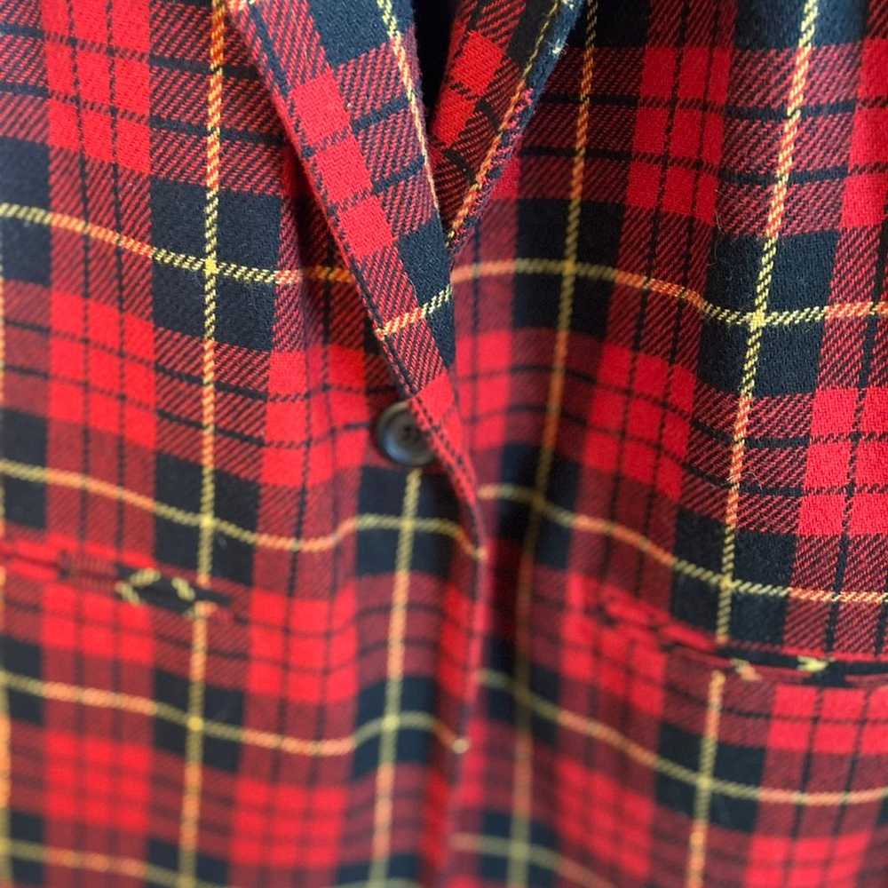 Vintage 80s Plaid check blazer - image 4