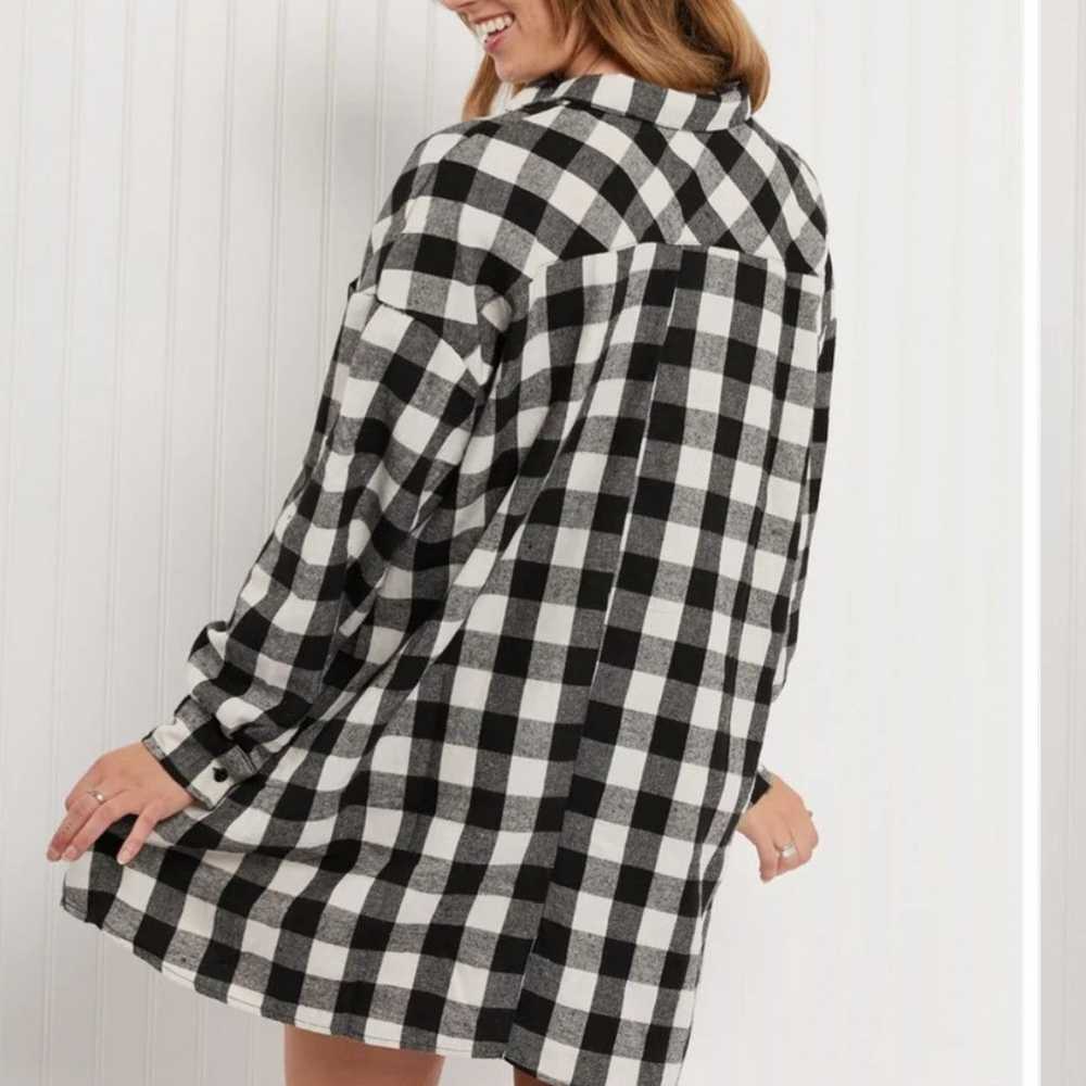 HYFVE BUFFALO PLAID HI-LOW SHIRT/ DRESS - image 2