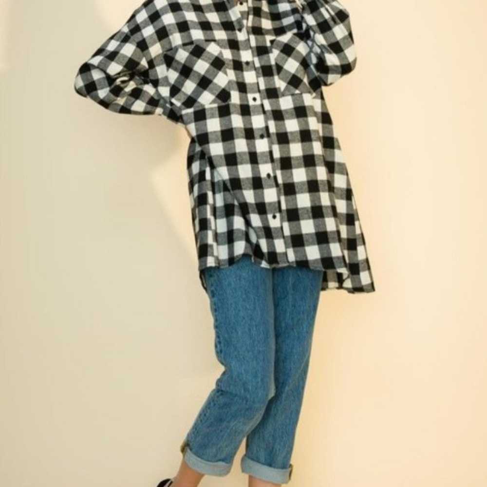 HYFVE BUFFALO PLAID HI-LOW SHIRT/ DRESS - image 3