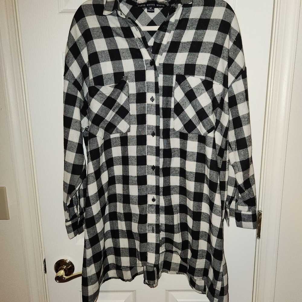 HYFVE BUFFALO PLAID HI-LOW SHIRT/ DRESS - image 4