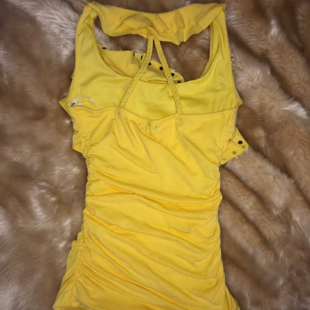 Yellow vintage y2k Xoxo Tunic Top - image 2