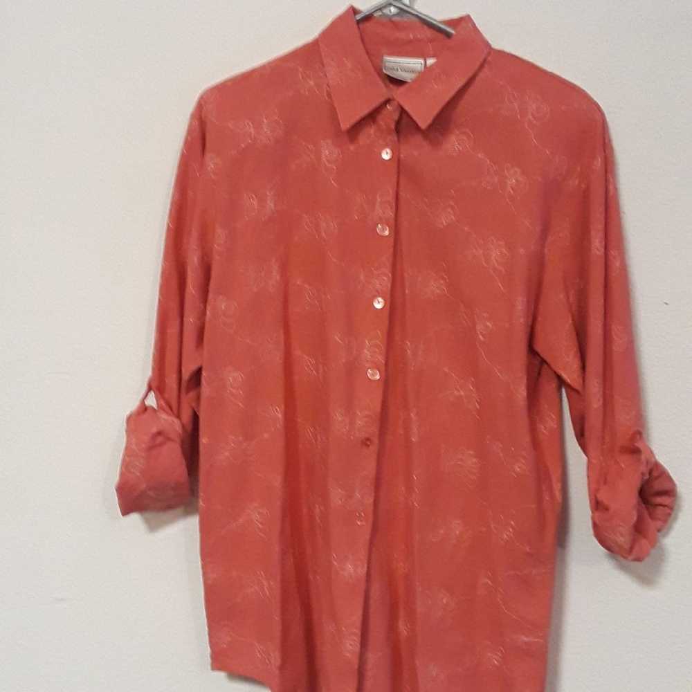 NAPA VALLEY CORAL COLOR MED SHIRT - image 1