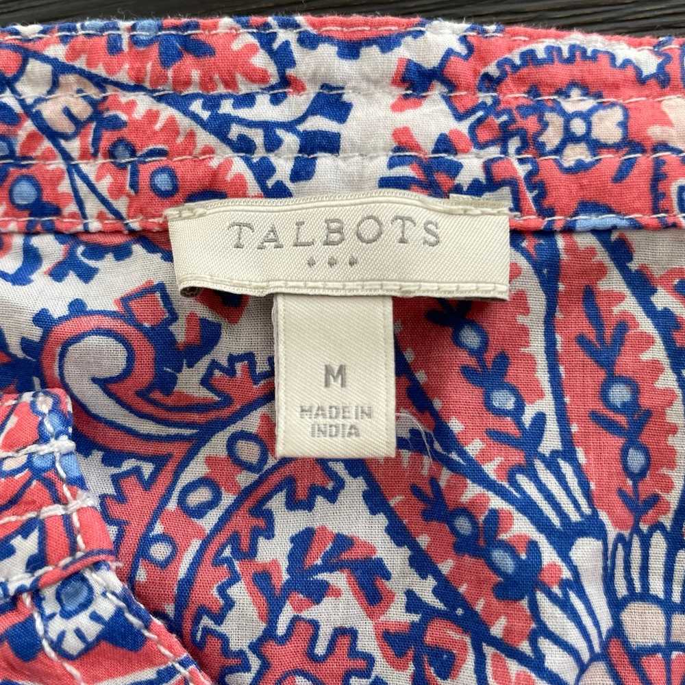 Talbots Popover Tunic Pink & Purple Paisley Print… - image 6