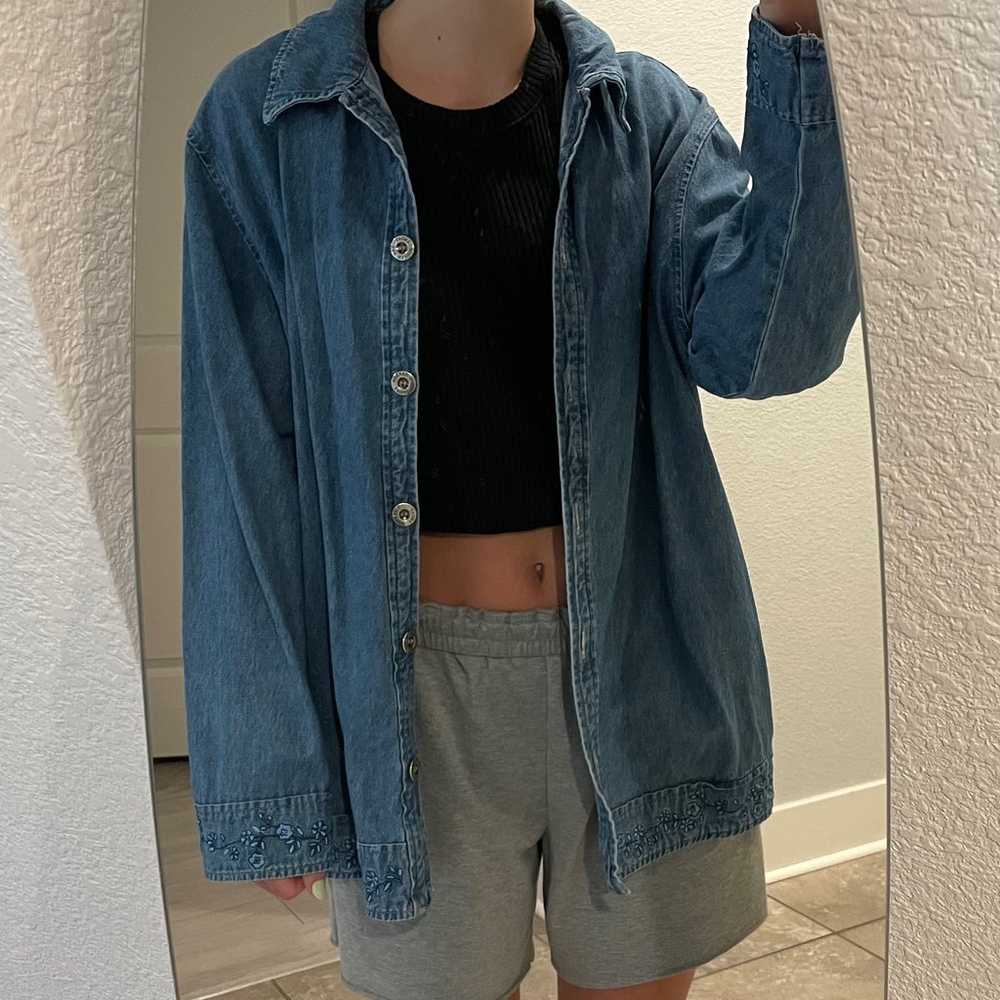 Vintage denim flannel - image 2