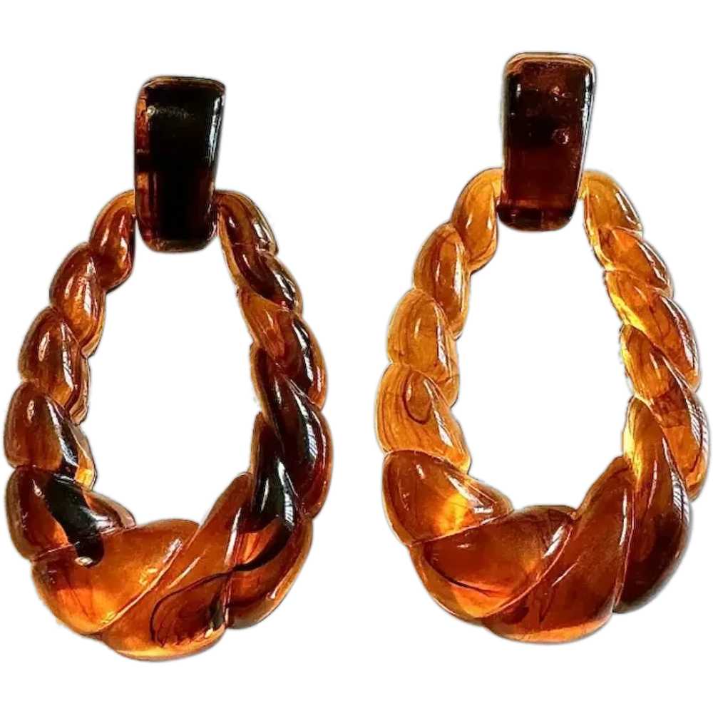 Vintage Bakelite Earrings For Pierced Ears - image 1