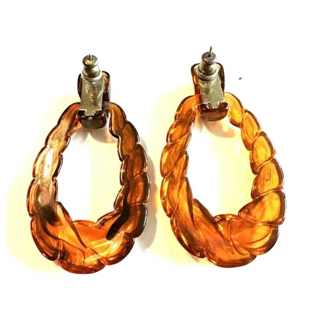 Vintage Bakelite Earrings For Pierced Ears - image 2