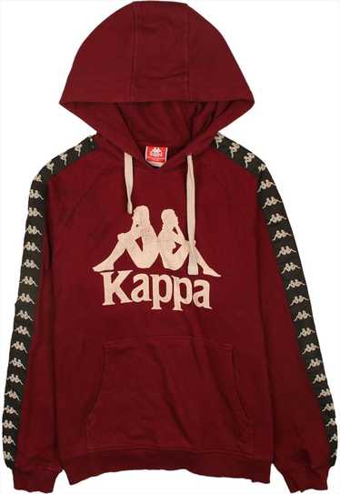 Vintage 90's Kappa Hoodie Spellout Burgundy Red La