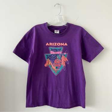 Vintage Single Stitch Purple Arizona Native Ameri… - image 1